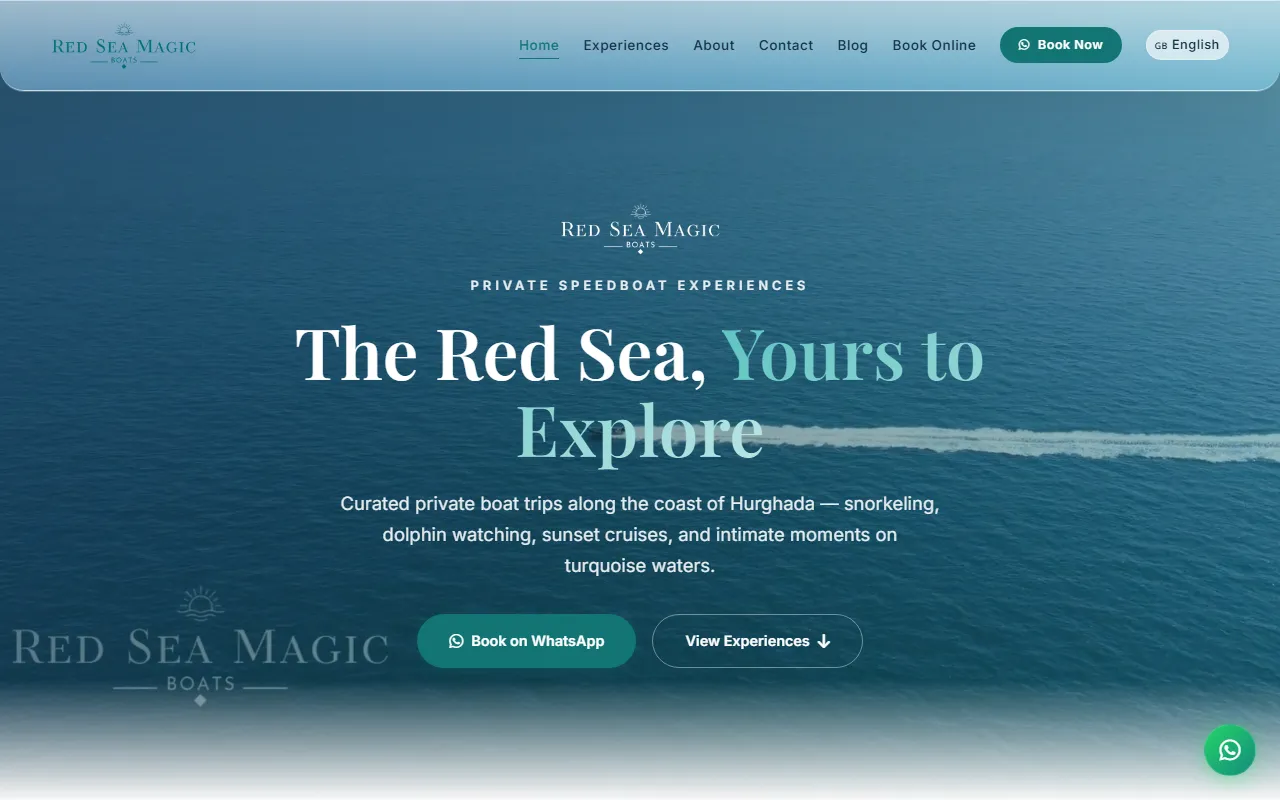 Red Sea Magic Boats website