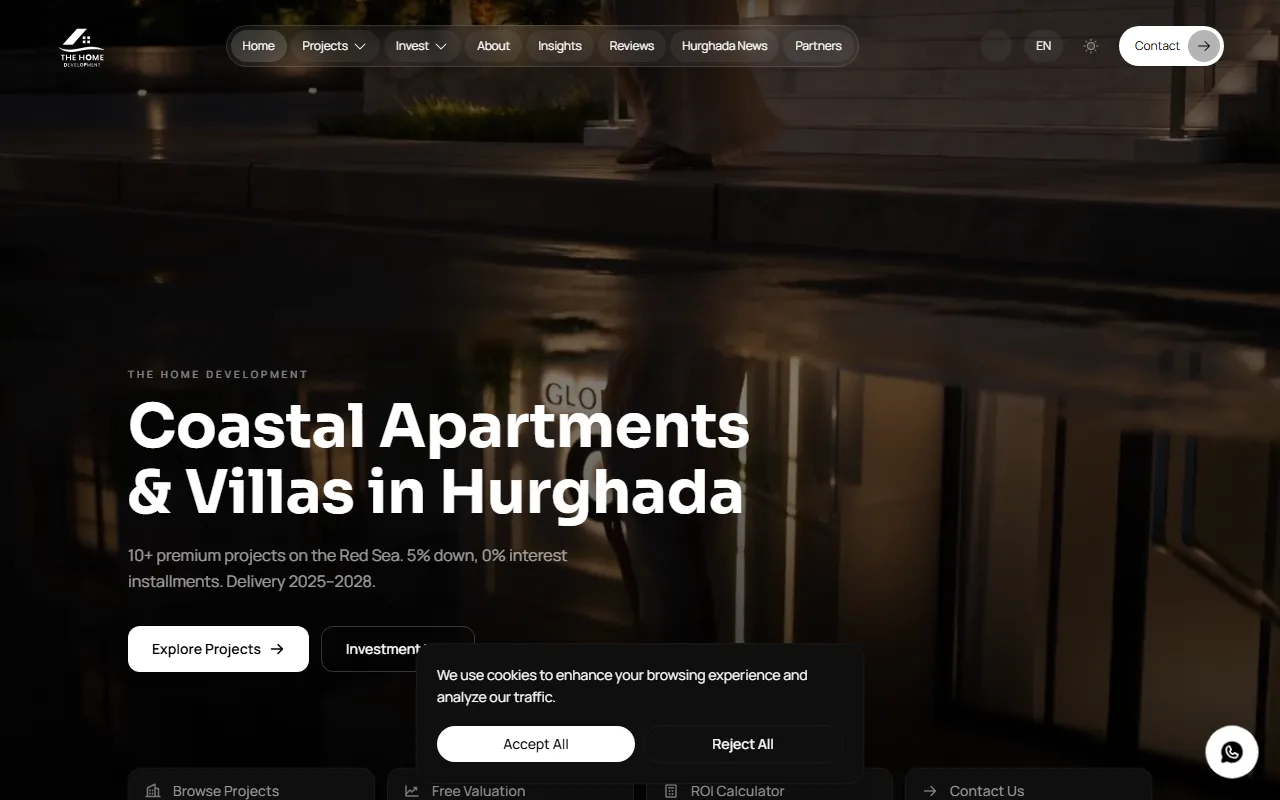 The Home Development website